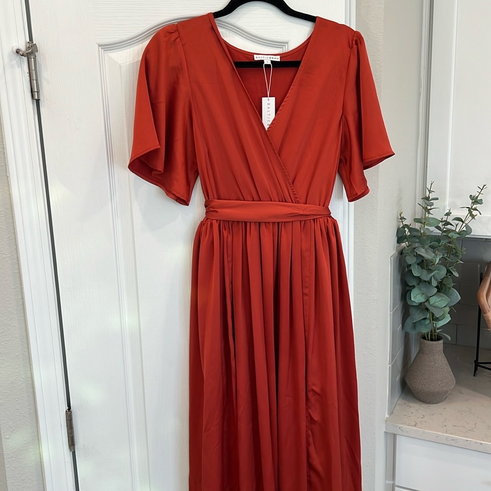 Baltic Born Rust Wrap Style Dress